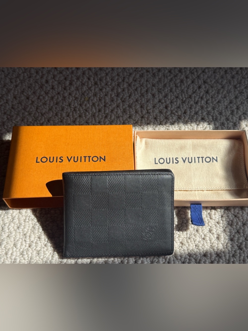 Louis Vuitton Men’s Black Damier Graphite Slender Wallet